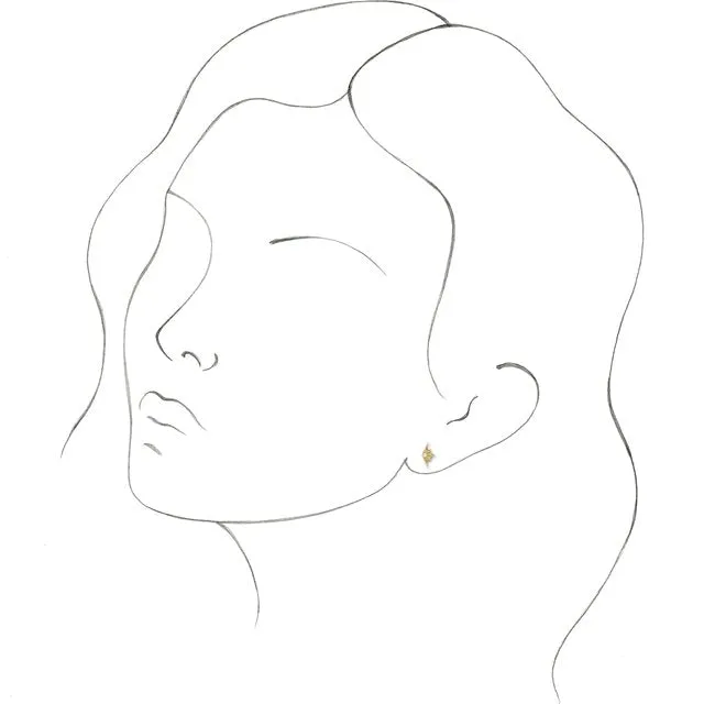 0.03 CTW Natural Diamond Star Starburst Earrings - 14K Gold (Y, R or W), Platinum, or Sterling Silver