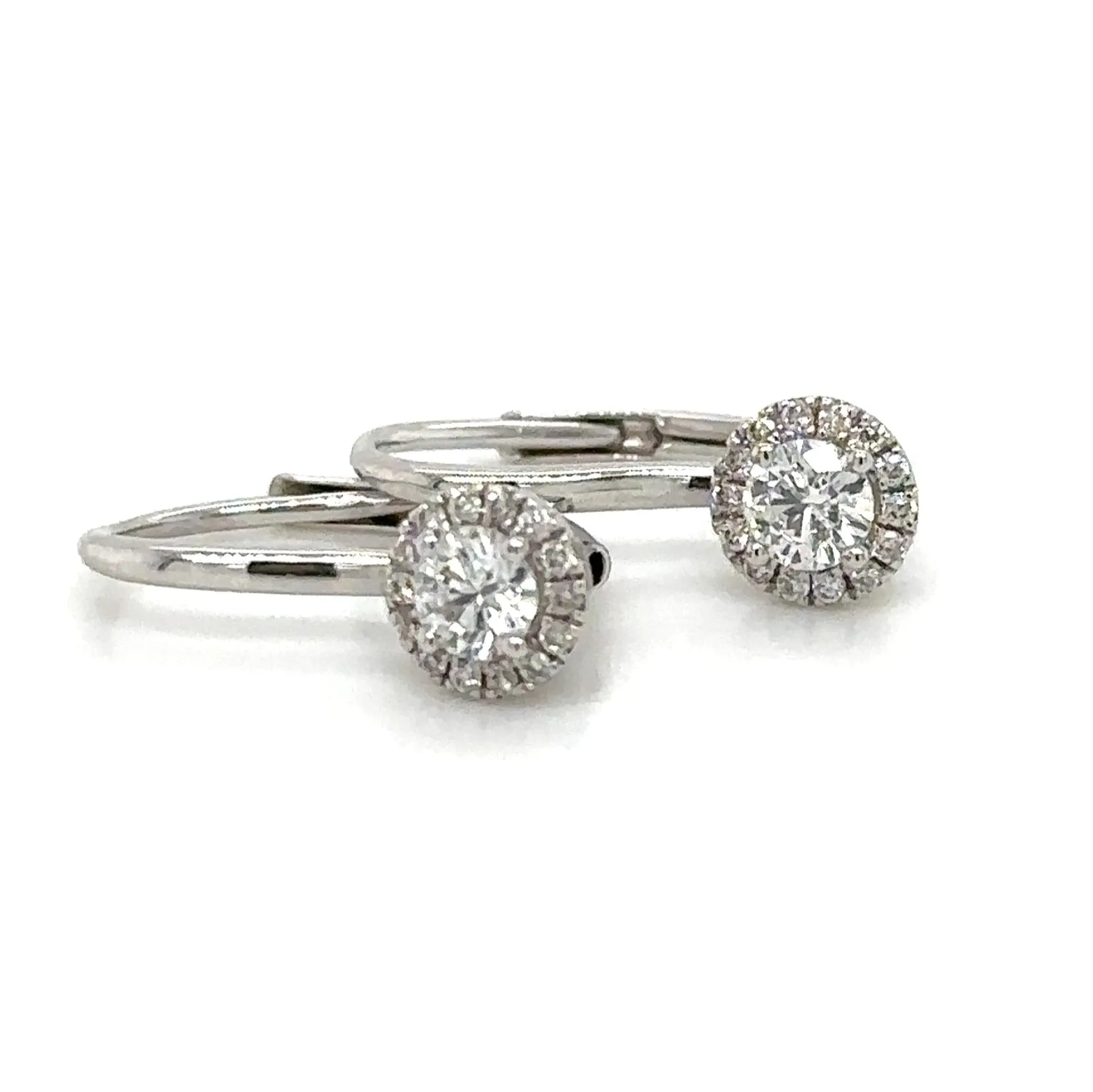 0.38carat Diamond Huggie Drop Earrings