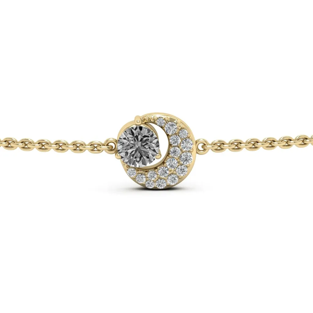 0.66 d.e.w cts Luna Moissanite Bracelet
