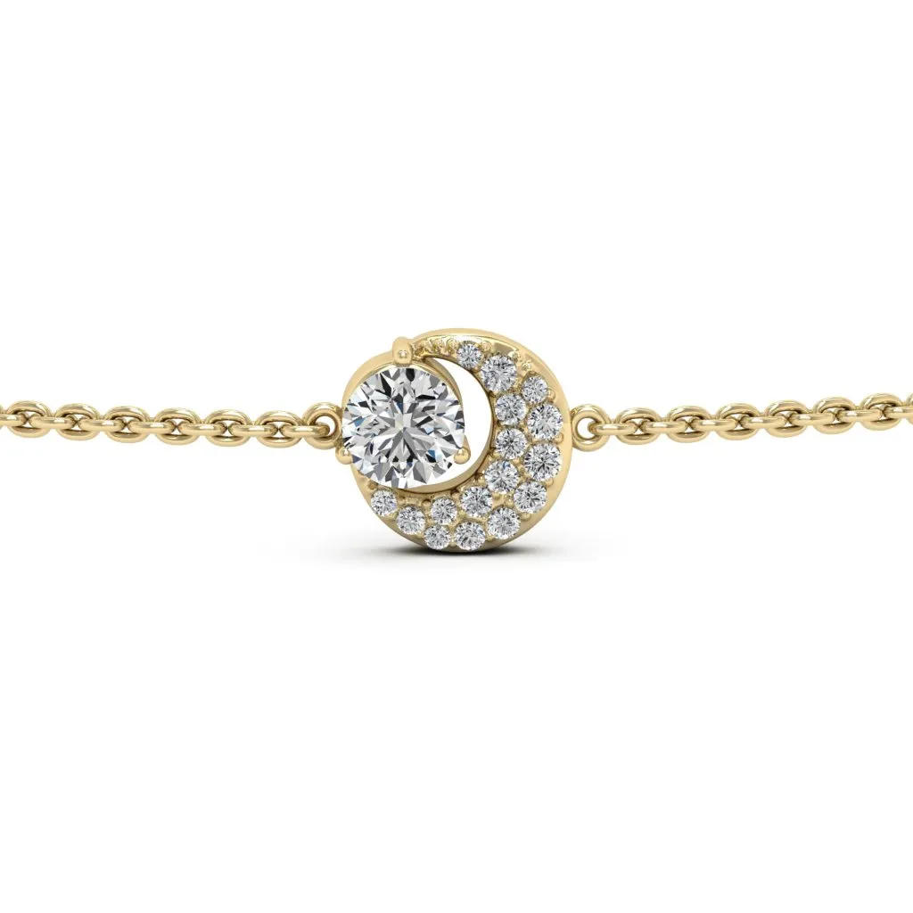 0.66 d.e.w cts Luna Moissanite Bracelet
