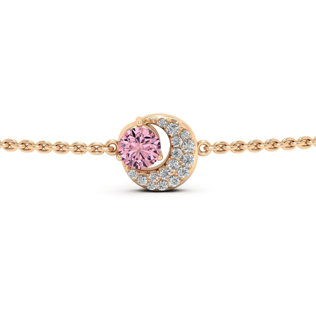 0.66 d.e.w cts Luna Moissanite Bracelet