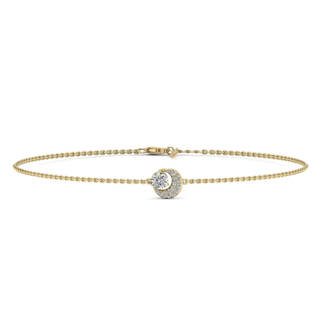 0.66 d.e.w cts Luna Moissanite Bracelet