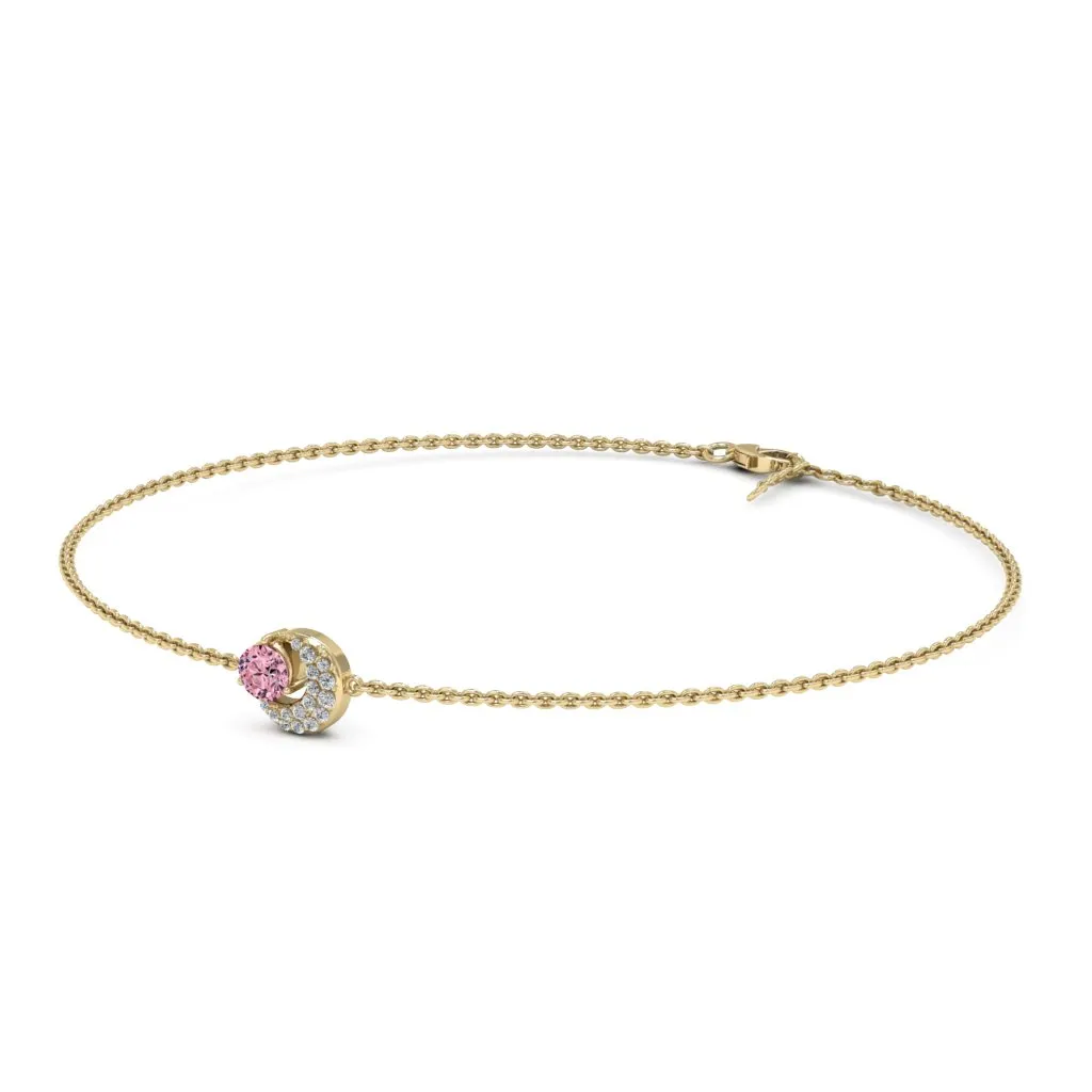 0.66 d.e.w cts Luna Moissanite Bracelet