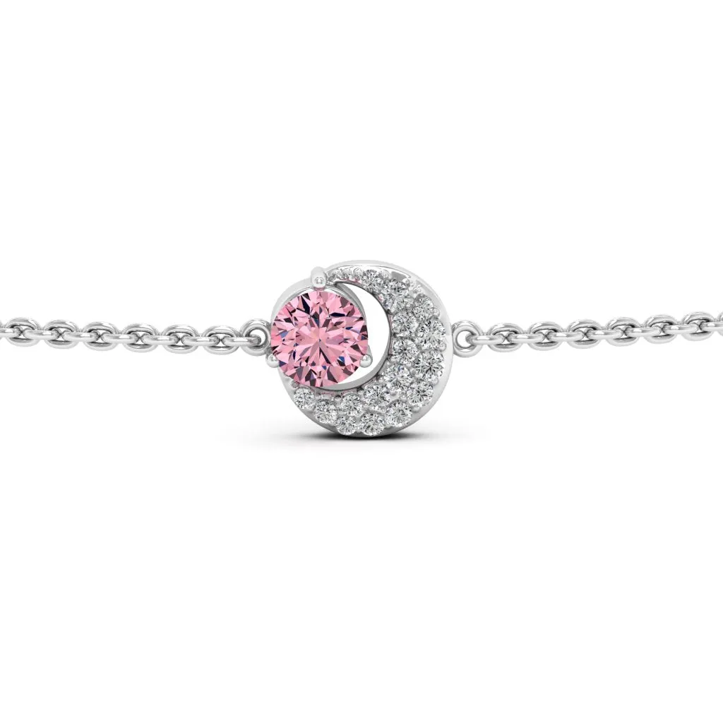 0.66 d.e.w cts Luna Moissanite Bracelet