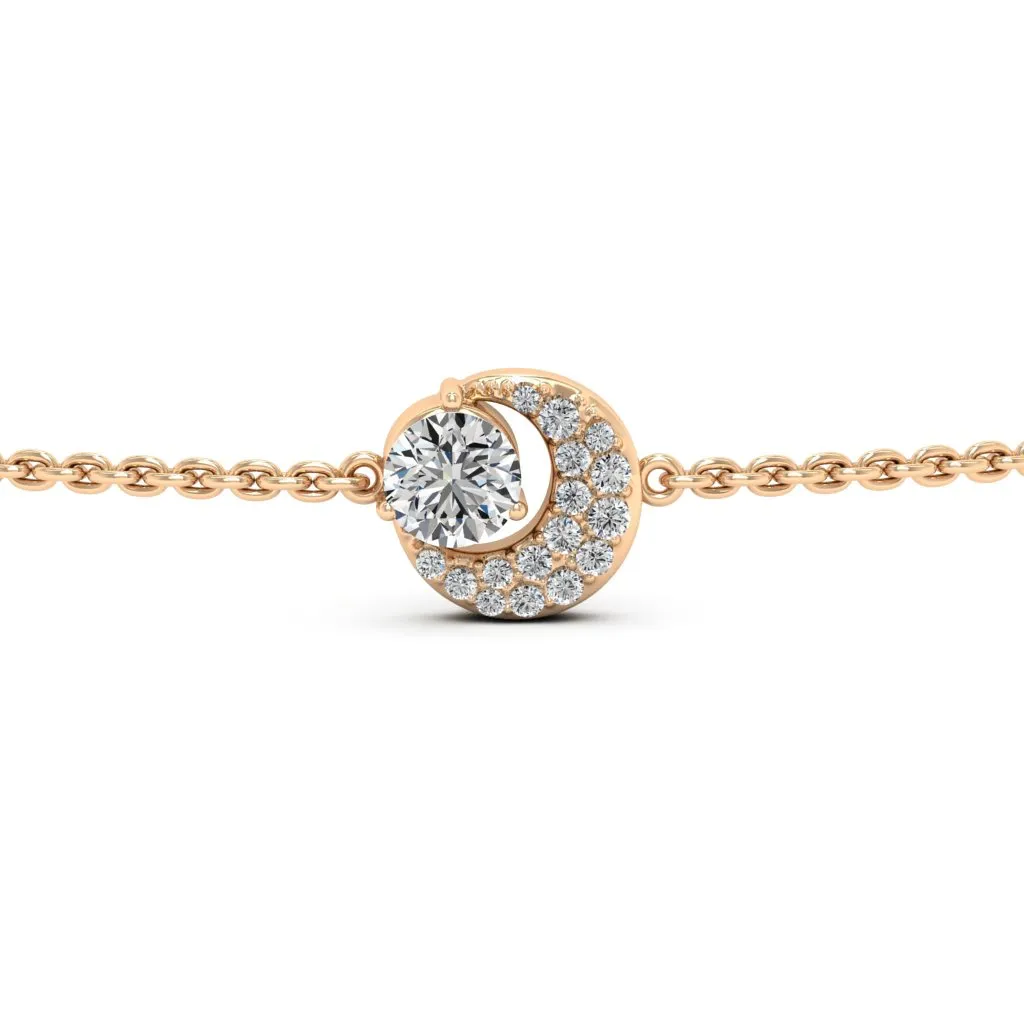 0.66 d.e.w cts Luna Moissanite Bracelet