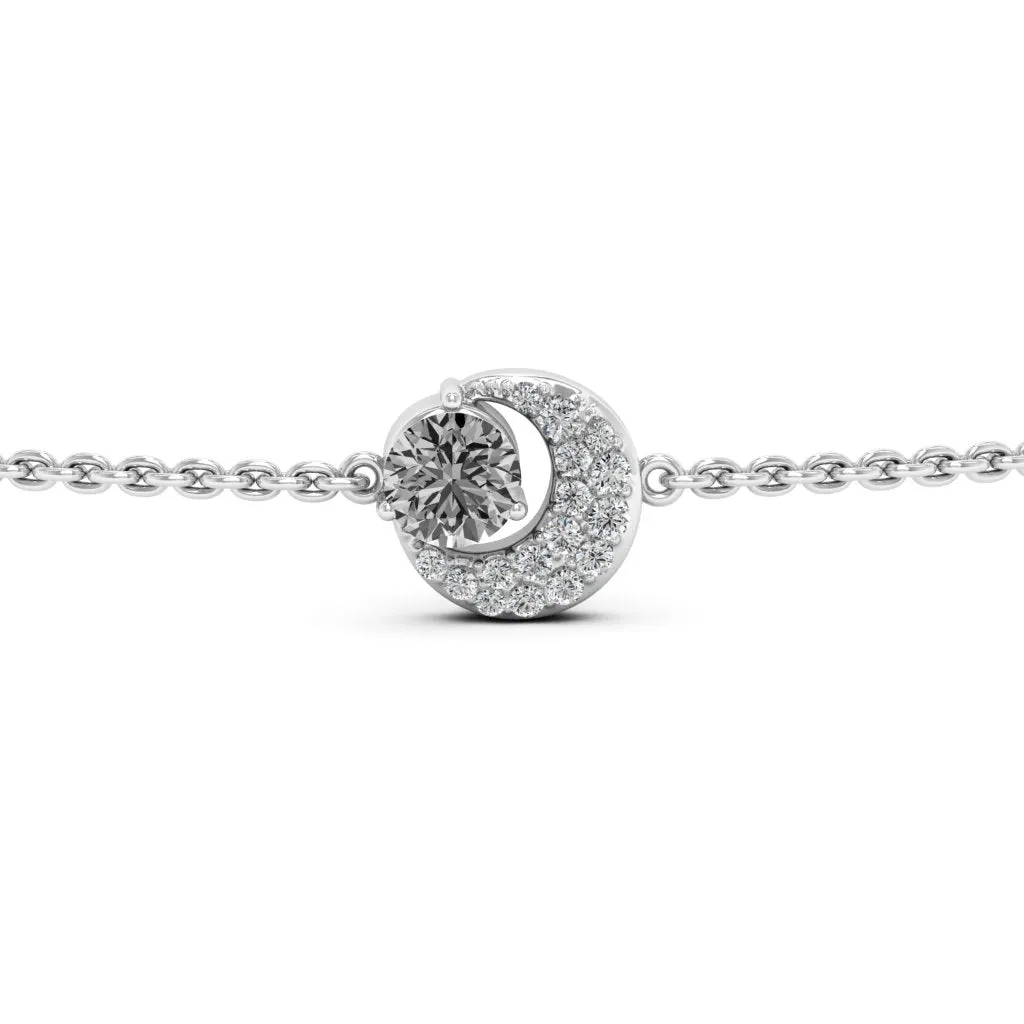 0.66 d.e.w cts Luna Moissanite Bracelet