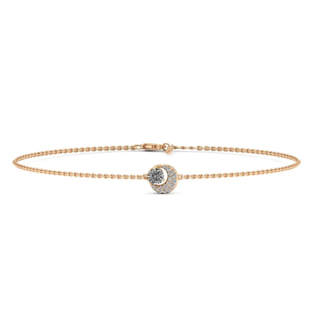 0.66 d.e.w cts Luna Moissanite Bracelet