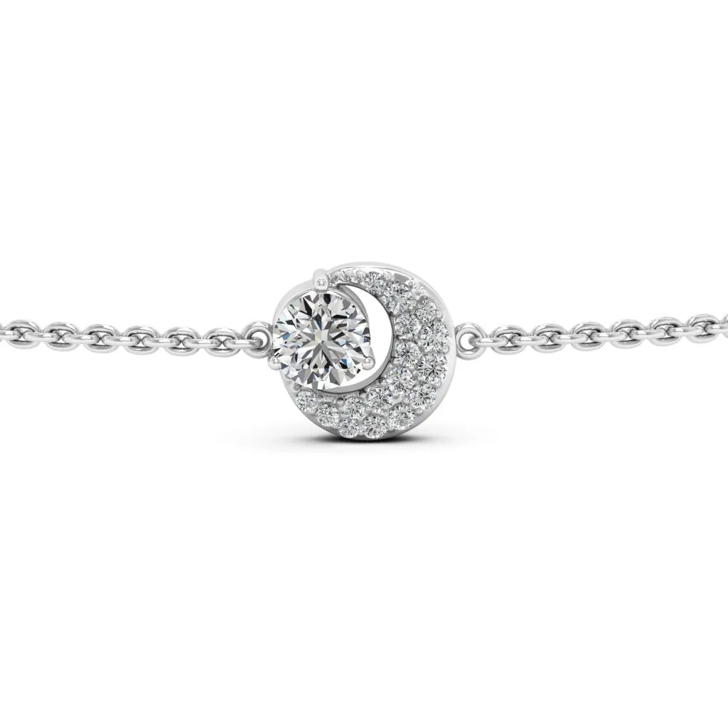 0.66 d.e.w cts Luna Moissanite Bracelet