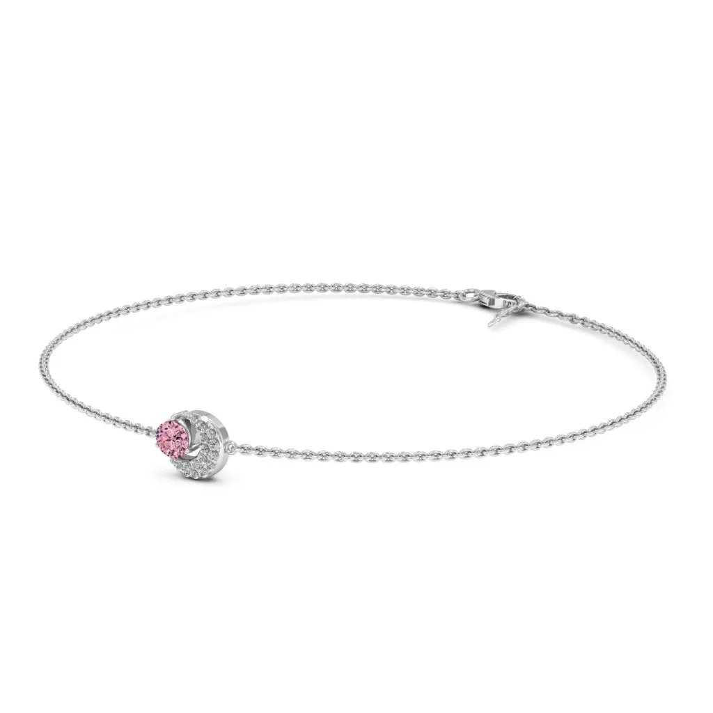 0.66 d.e.w cts Luna Moissanite Bracelet