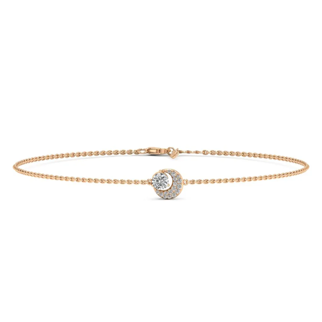 0.66 d.e.w cts Luna Moissanite Bracelet