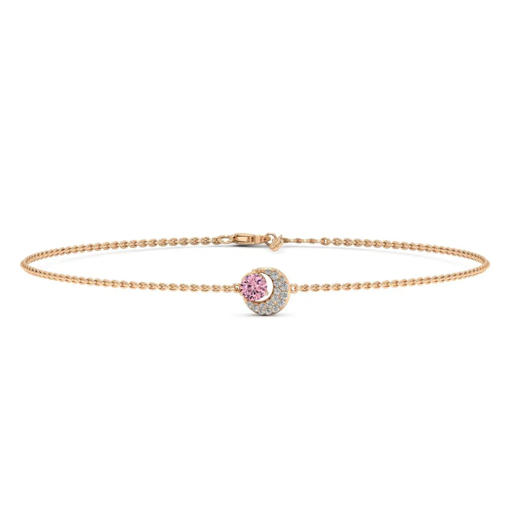 0.66 d.e.w cts Luna Moissanite Bracelet