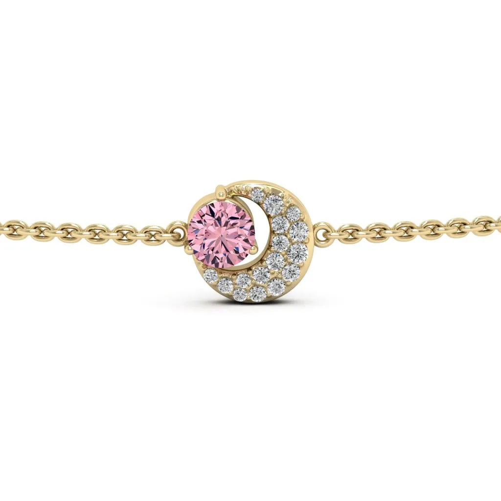 0.66 d.e.w cts Luna Moissanite Bracelet