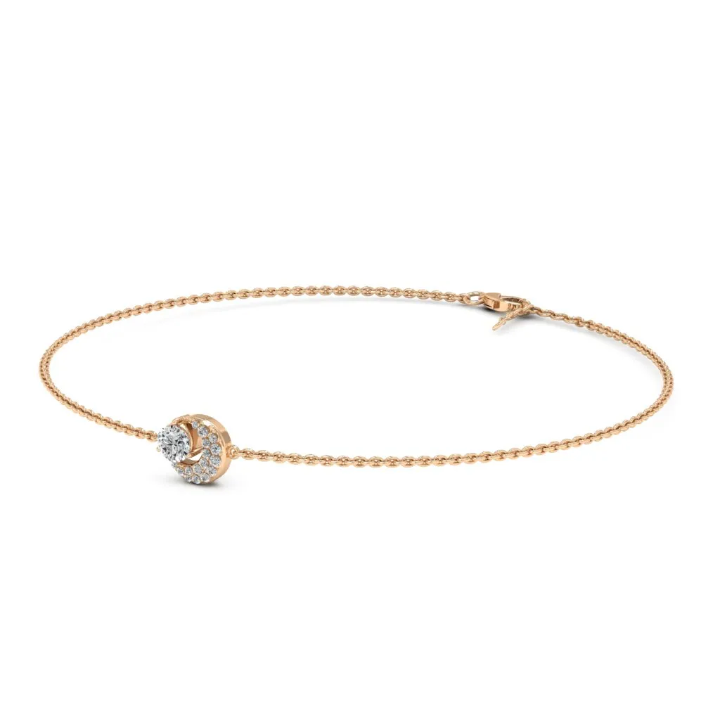 0.66 d.e.w cts Luna Moissanite Bracelet