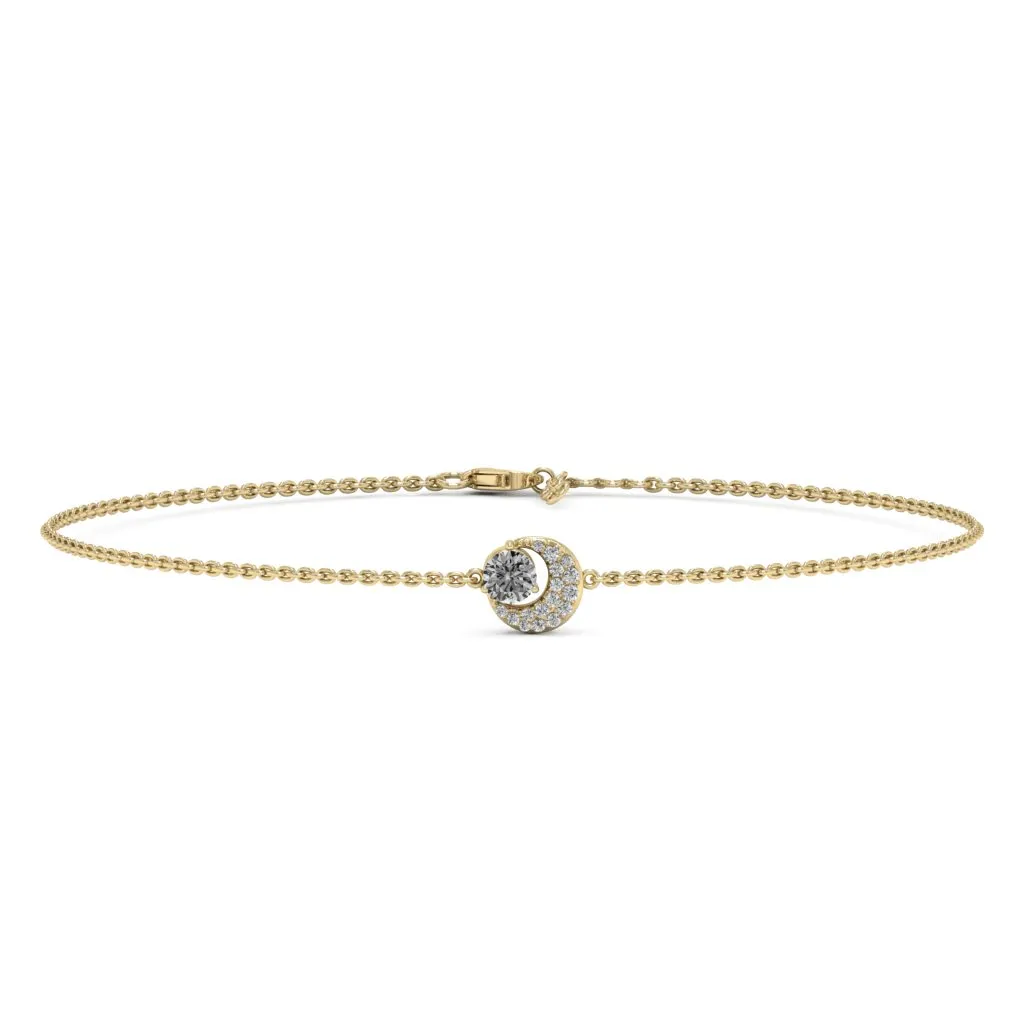 0.66 d.e.w cts Luna Moissanite Bracelet
