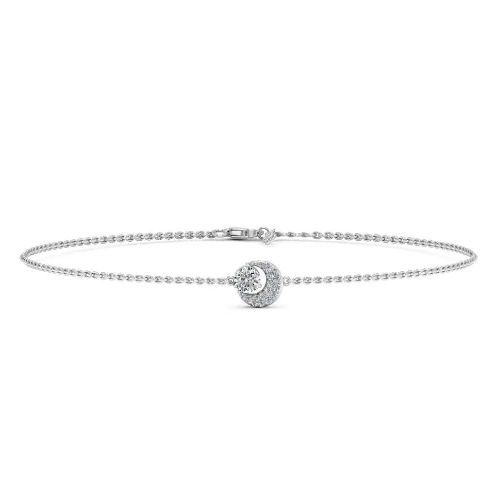 0.66 d.e.w cts Luna Moissanite Bracelet