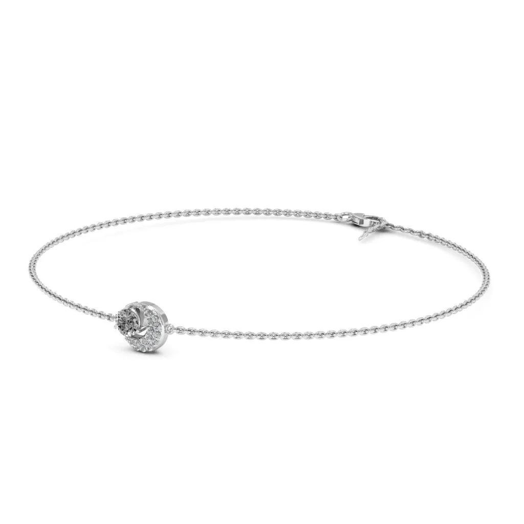 0.66 d.e.w cts Luna Moissanite Bracelet