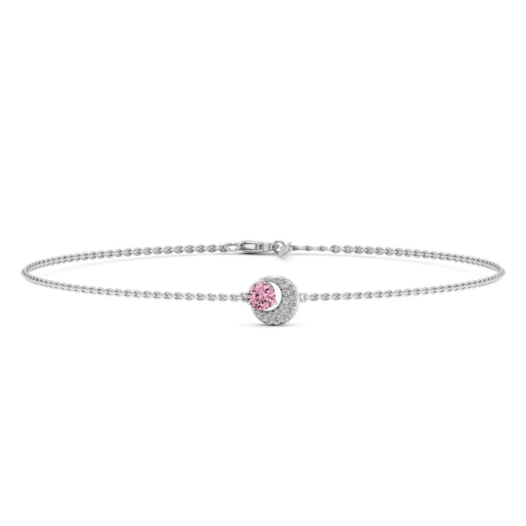 0.66 d.e.w cts Luna Moissanite Bracelet