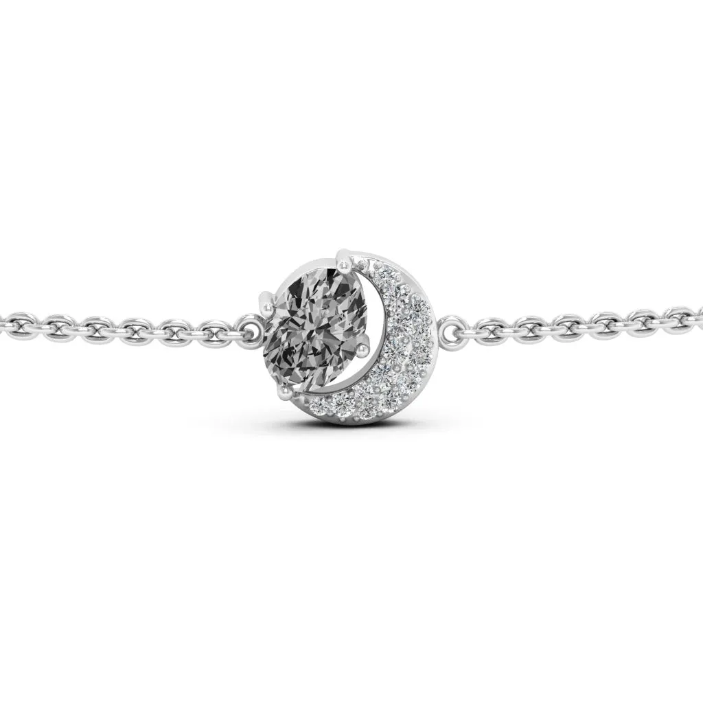 1.01 d.e.w cts Luna Moissanite Bracelet
