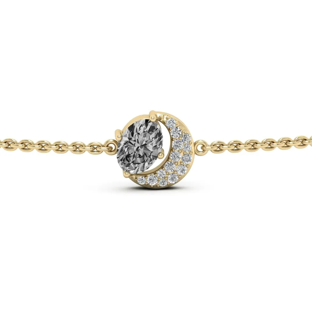 1.01 d.e.w cts Luna Moissanite Bracelet