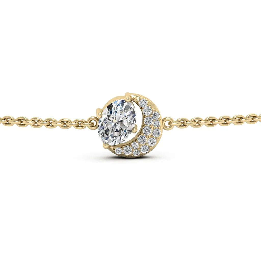 1.01 d.e.w cts Luna Moissanite Bracelet