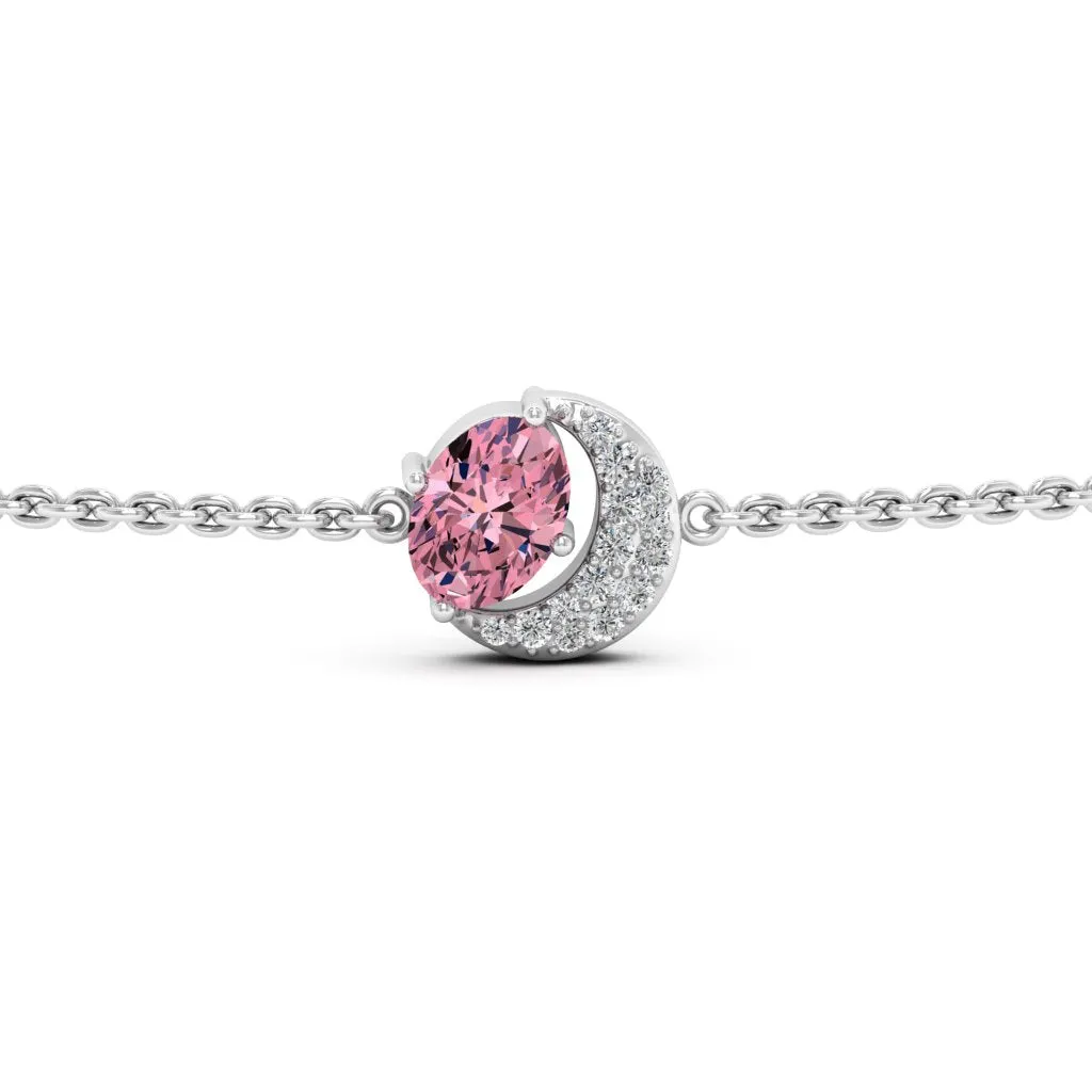 1.01 d.e.w cts Luna Moissanite Bracelet