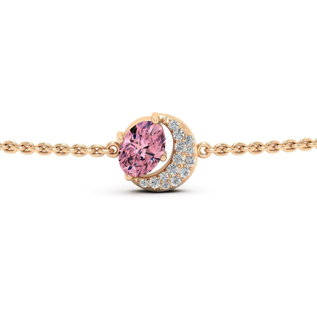 1.01 d.e.w cts Luna Moissanite Bracelet