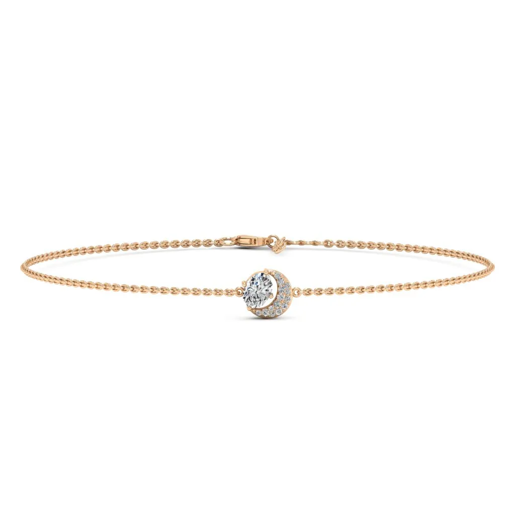 1.01 d.e.w cts Luna Moissanite Bracelet