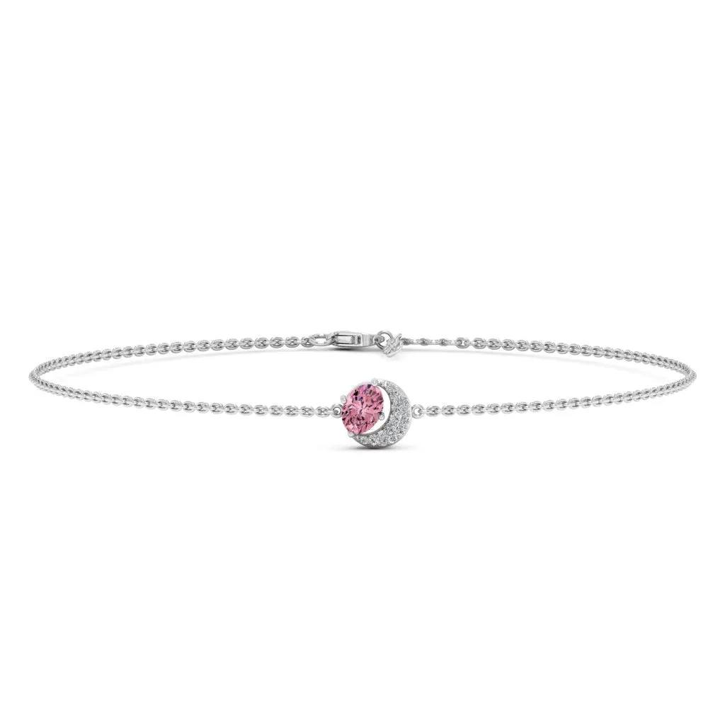 1.01 d.e.w cts Luna Moissanite Bracelet