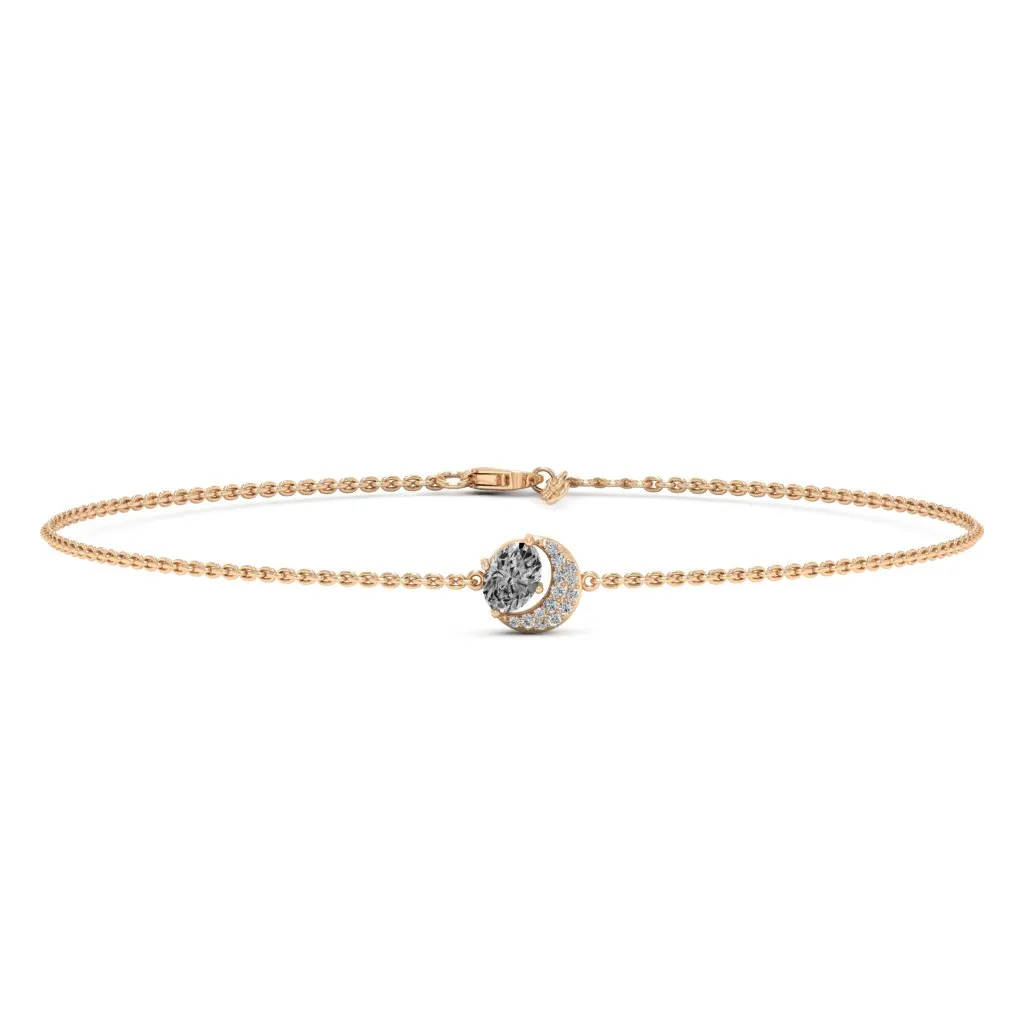 1.01 d.e.w cts Luna Moissanite Bracelet