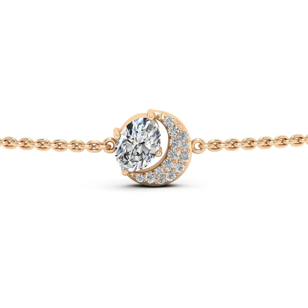 1.01 d.e.w cts Luna Moissanite Bracelet