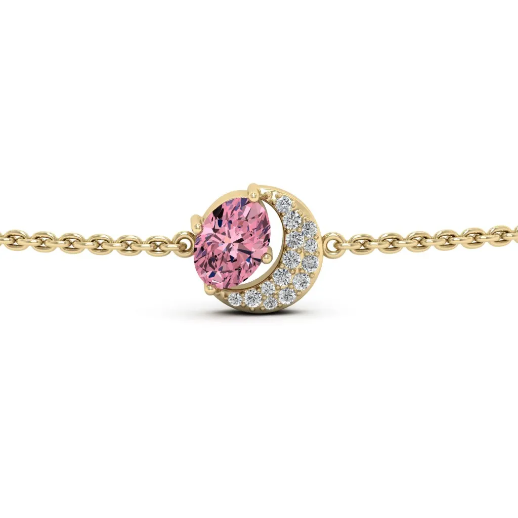 1.01 d.e.w cts Luna Moissanite Bracelet