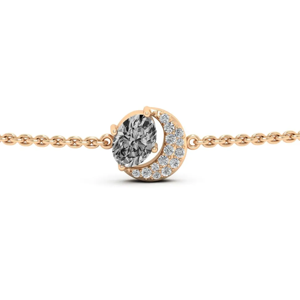 1.01 d.e.w cts Luna Moissanite Bracelet