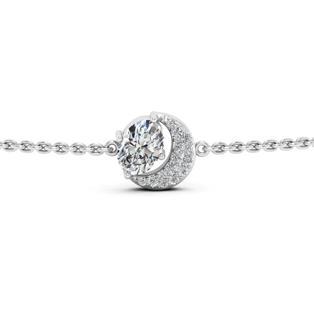 1.01 d.e.w cts Luna Moissanite Bracelet