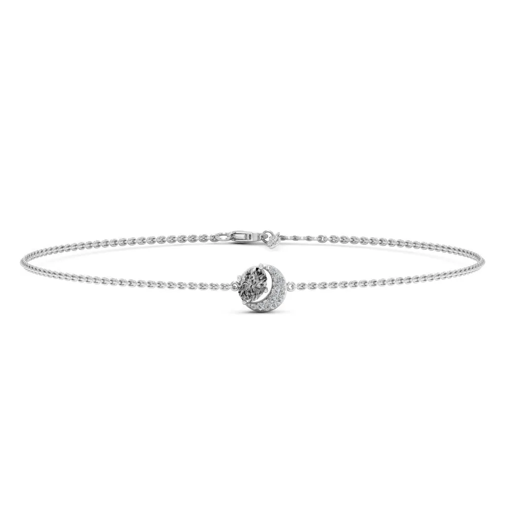 1.01 d.e.w cts Luna Moissanite Bracelet