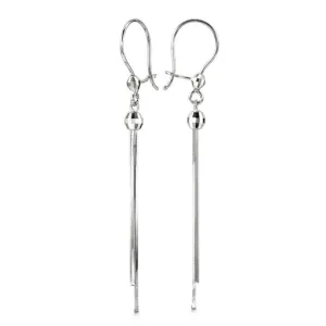 10K White Gold Dangle Earrings
