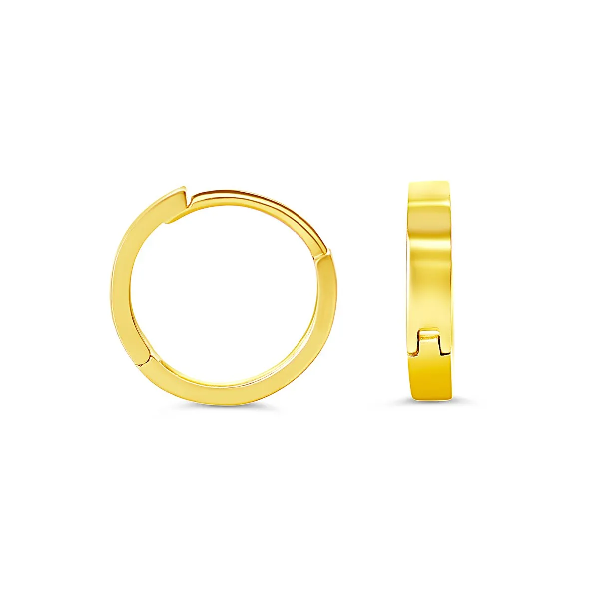 10K Yellow Gold (9mm) Baby Huggie Hoop Earrings