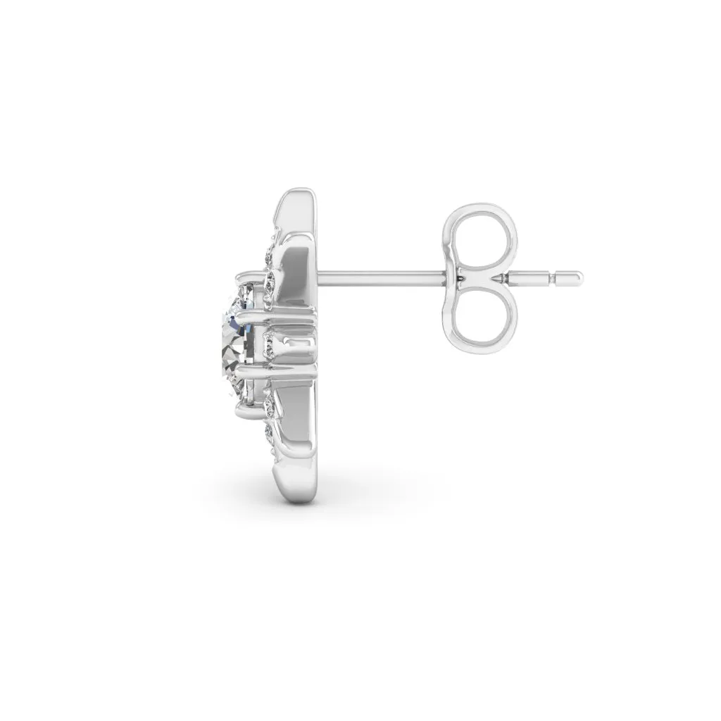 1.12 d.e.w cts Astrid Moissanite Stud Earrings