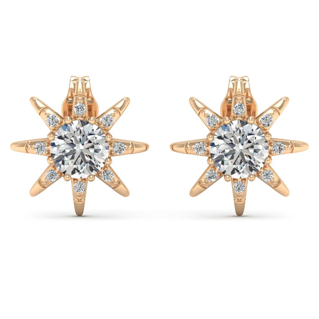 1.12 d.e.w cts Astrid Moissanite Stud Earrings