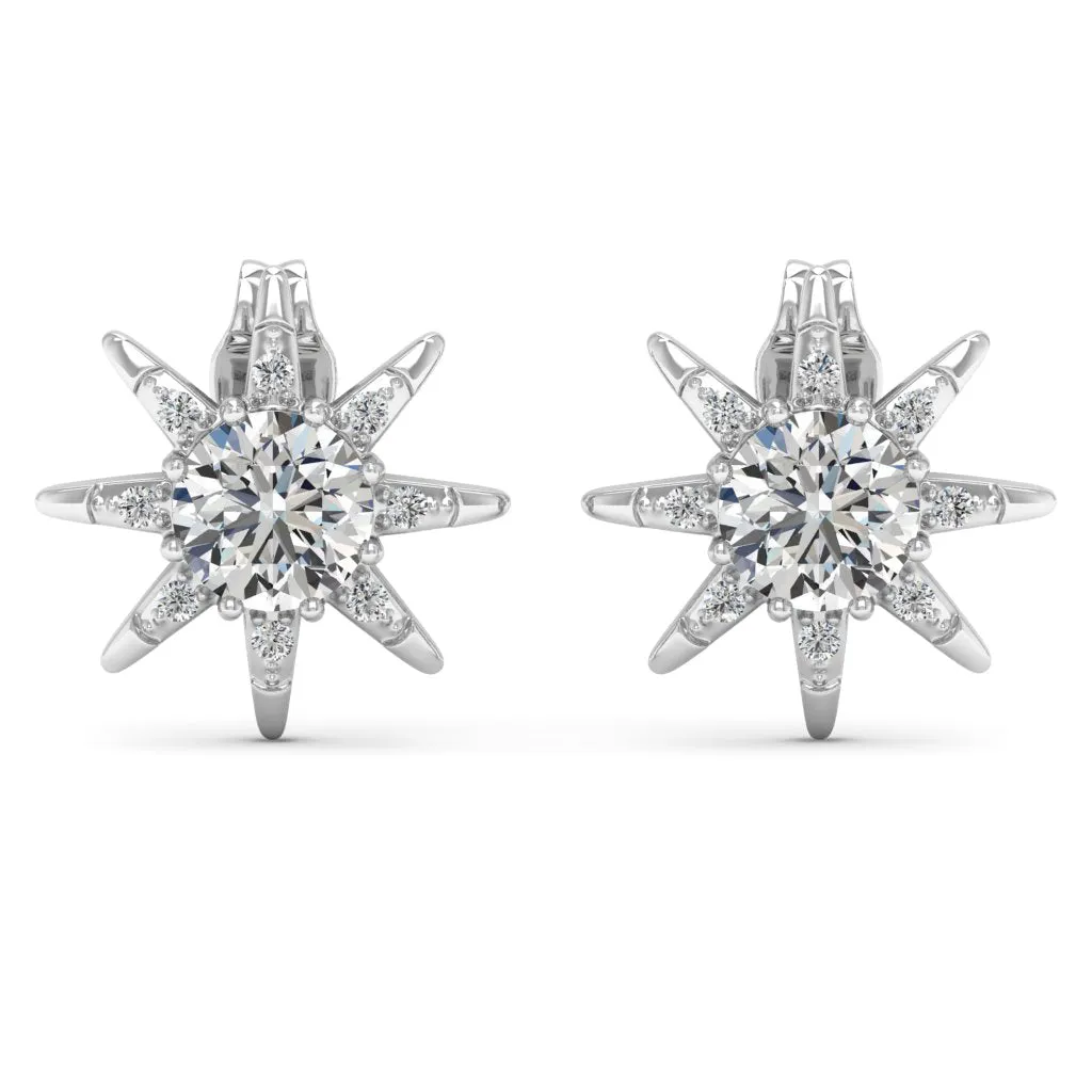 1.12 d.e.w cts Astrid Moissanite Stud Earrings