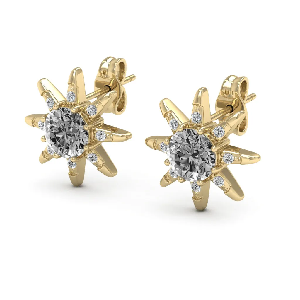 1.12 d.e.w cts Astrid Moissanite Stud Earrings