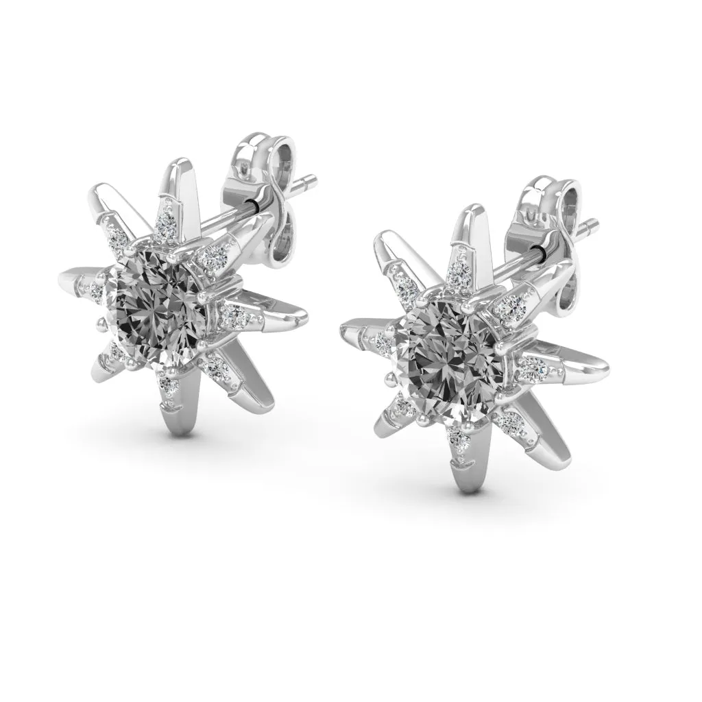 1.12 d.e.w cts Astrid Moissanite Stud Earrings
