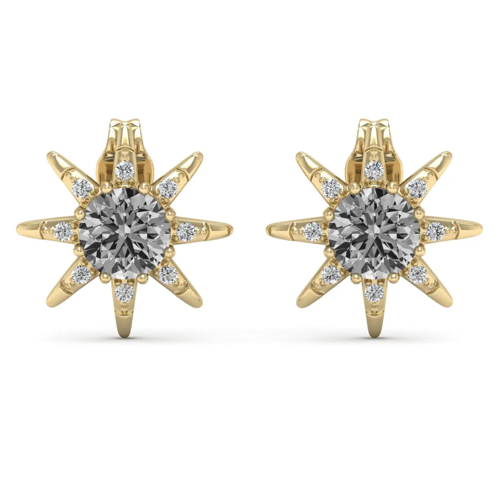 1.12 d.e.w cts Astrid Moissanite Stud Earrings