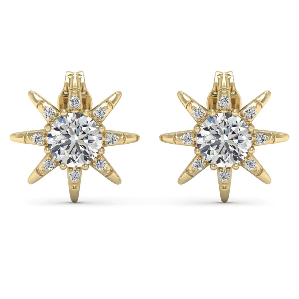 1.12 d.e.w cts Astrid Moissanite Stud Earrings