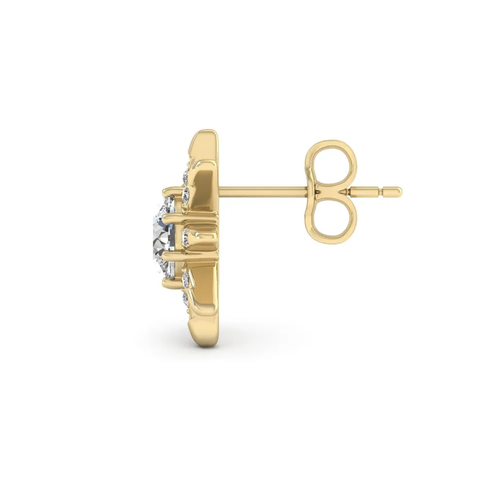 1.12 d.e.w cts Astrid Moissanite Stud Earrings