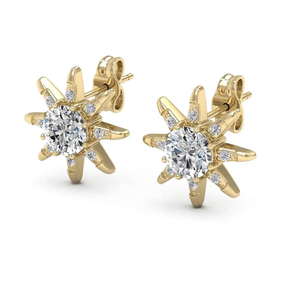 1.12 d.e.w cts Astrid Moissanite Stud Earrings