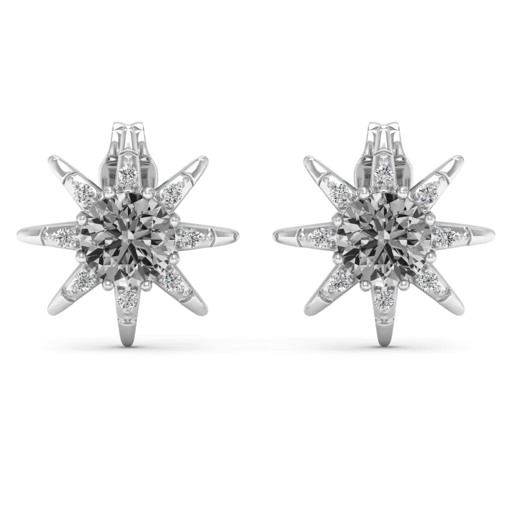 1.12 d.e.w cts Astrid Moissanite Stud Earrings