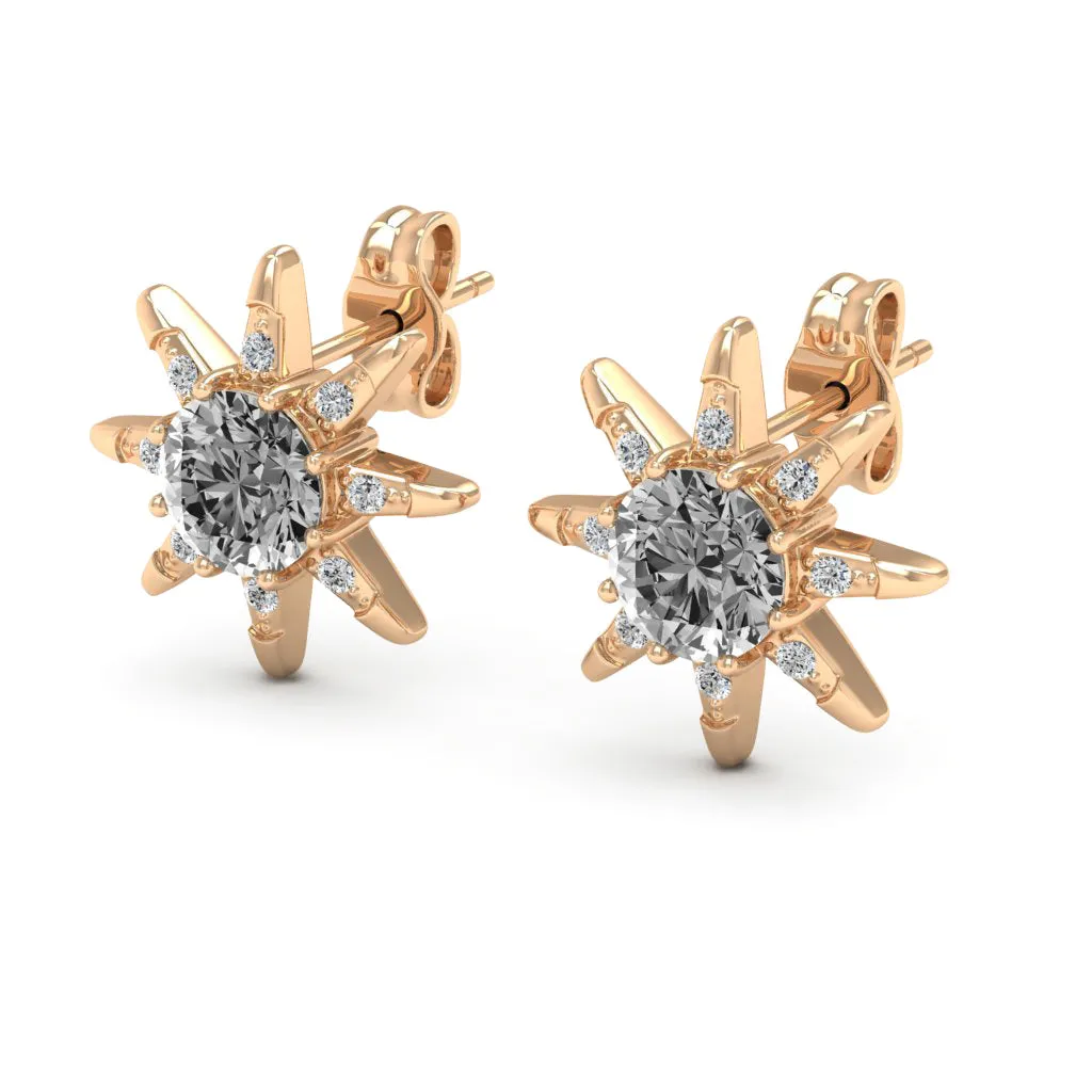1.12 d.e.w cts Astrid Moissanite Stud Earrings