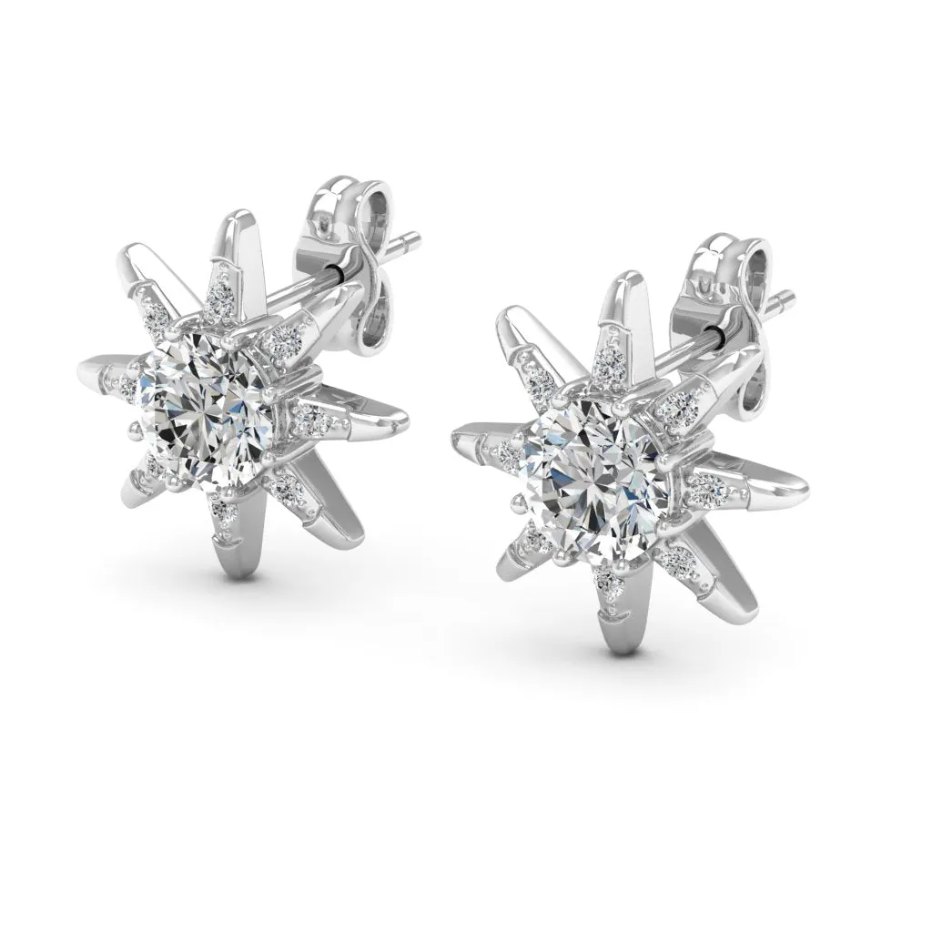 1.12 d.e.w cts Astrid Moissanite Stud Earrings