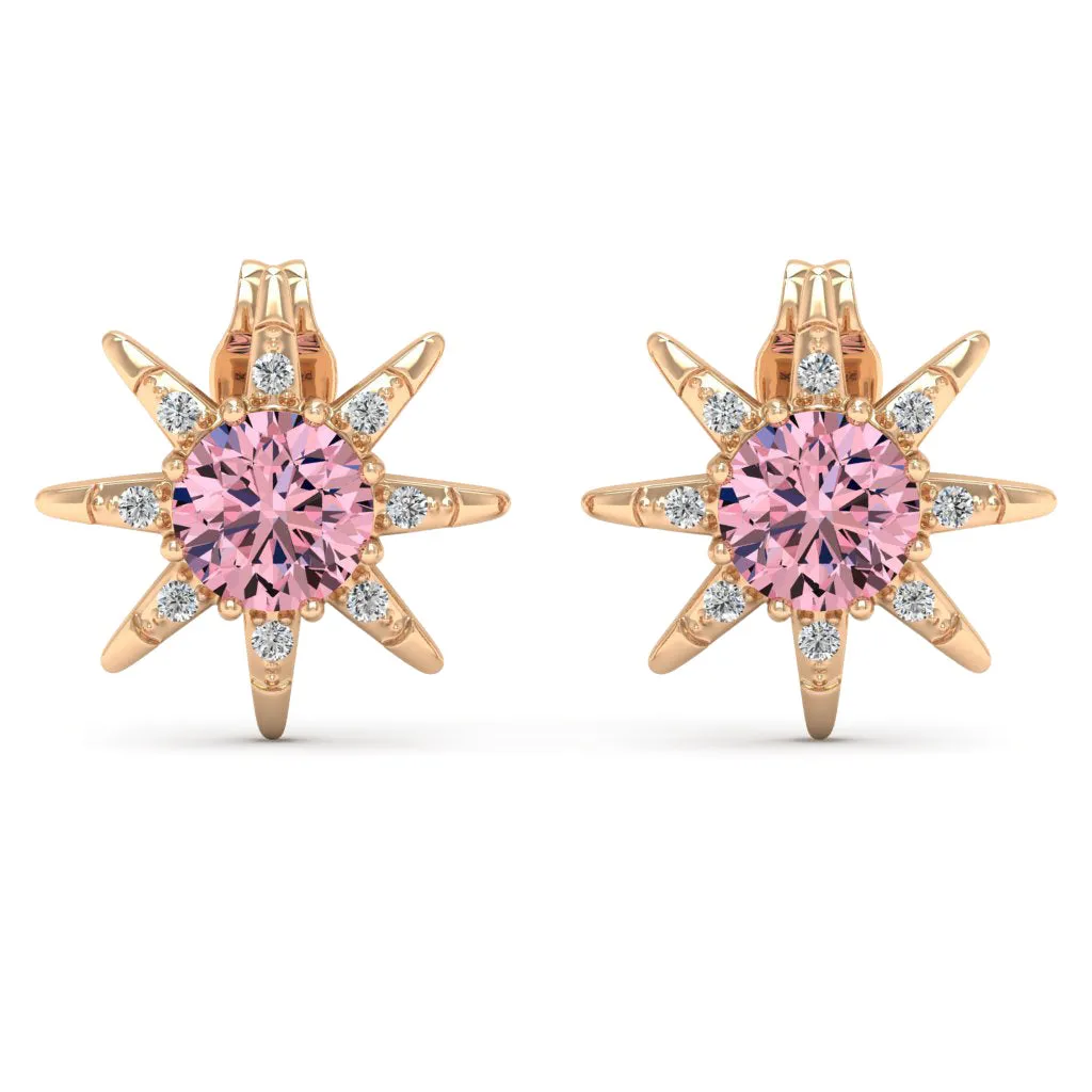 1.12 d.e.w cts Astrid Moissanite Stud Earrings