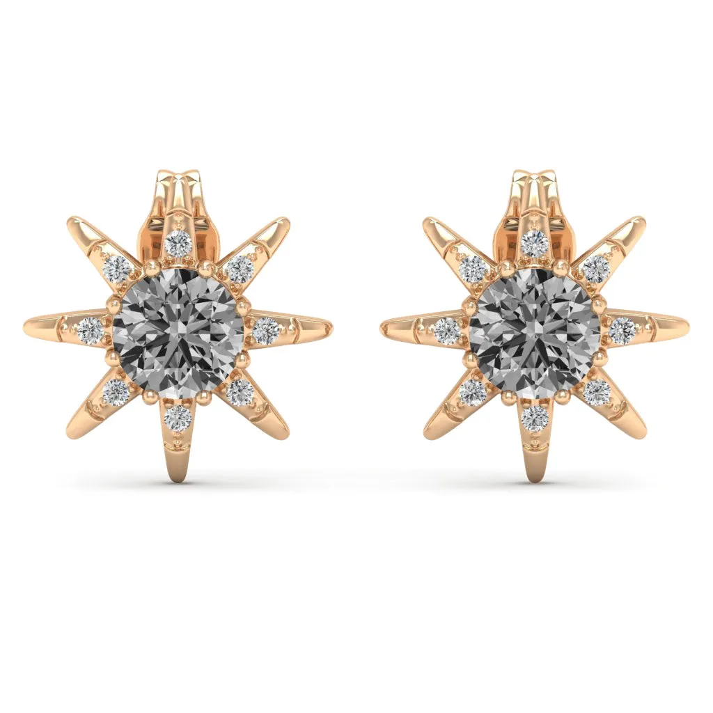 1.12 d.e.w cts Astrid Moissanite Stud Earrings